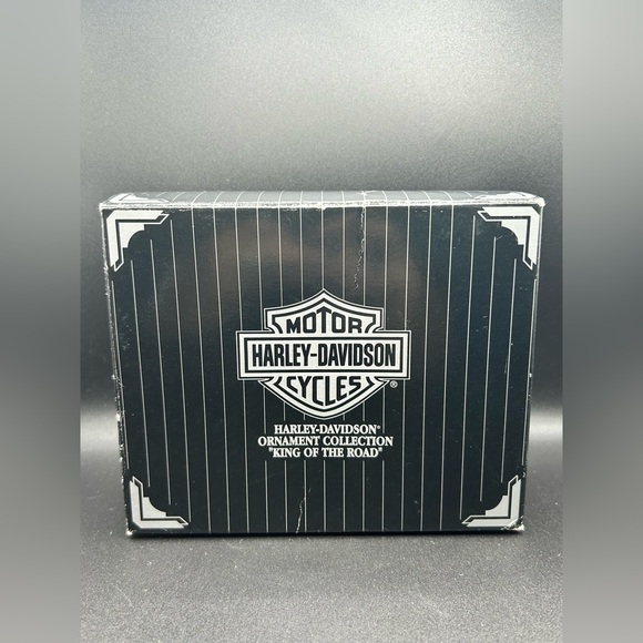 1997 Vintage King Of The Road Santa On A Harley-Davidson Ornament, In Org Box - Picture 3 of 11